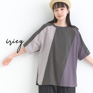 T-shirt Pullover Mixing Texture Summer Switching