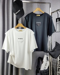 【2024春夏新作】PARISフラワーモチーフTシャツ