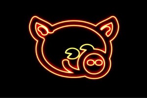 【ネオン】こぶた【子豚】【ぶた】【ブタ】【豚】【PIG】【ピッグ】【動物】【アニマル】【ネオンライト