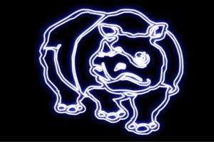 【ネオン】サイ【さい】【RHINO】【アニマル】【動物】【ネオンライト】【電飾】【LED】【ライト】