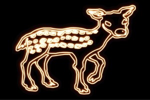 【ネオン】小鹿【鹿】【シカ】【しか】【アニマル】【動物】【ネオンライト】【電飾】【LED】【ライト】
