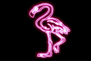 【ネオン】フラミンゴ【ふらみんご】【Flamingo】【トリ】【鳥】【とり】【アニマル】【動物】【ネ