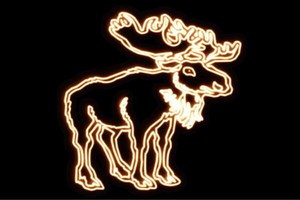【ネオン】シカ【鹿】【しか】【アニマル】【動物】【ネオンライト】【電飾】【LED】【ライト】【サイン