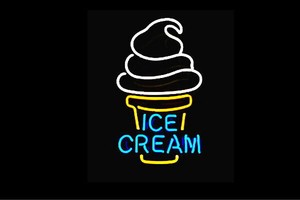 【ネオン】ICE CREAM【ソフトクリーム】【アイスクリーム】【アイス】【ジョッキ】【イラスト】【