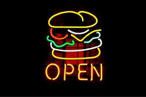 【ネオン】バーガー OPEN【OPEN】【オープン】【ハンバーガー】【ファーストフード】【カフェ】【