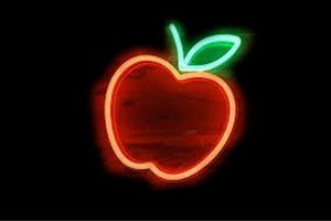 【ネオン】りんご【リンゴ】【林檎】【果物】【フルーツ】【BAR】【バー】【ネオンライト】【電飾】【L