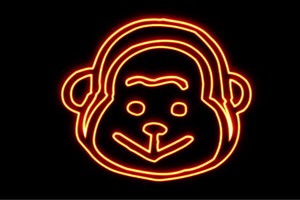 【ネオン】オサルフェイス【4】【サル】【さる】【猿】【モンキー】【動物】【アニマル】【ネオンライト】