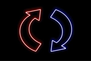 【ネオン】矢印【2】【やじるし】【アイコン】【マーク】【ループ】【アイコン】【記号】【ネオンライト】