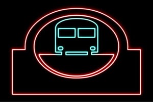 【ネオン】電車【2】【トレイン】【でんしゃ】【乗り物】【列車】【鉄道】【アイコン】【イラスト】【ネオ