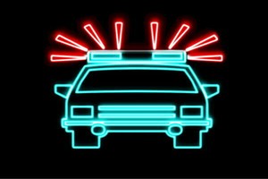 【ネオン】パトカー【パトロールカー】【カー】【車】【car】【くるま】【クルマ】【乗り物】【アイコン