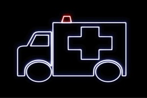 【ネオン】救急車【きゅうきゅうしゃ】【カー】【車】【car】【くるま】【クルマ】【乗り物】【アイコン