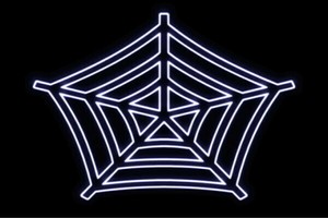 【ネオン】蜘蛛の巣【クモ】【くも】【スパイダー】【蜘蛛の糸】【アニマル】【動物】【ネオンライト】【電