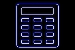 【ネオン】電卓【でんたく】【計算】【けいさん】【アイコン】【ネオンライト】【電飾】【LED】【ライト