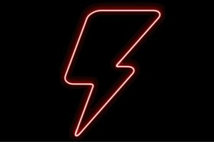 【ネオン】雷【2】【Thunder】【サンダー】【カミナリ】【イナズマ】【いなずま】【アイコン】【イ