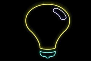 【ネオン】電球【でんきゅう】【ライト】【らいと】【イラスト】【アイコン】【マーク】【ネオンライト】【