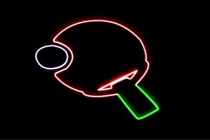 【ネオン】卓球【ラケット】【たっきゅう】【テーブルテニス】【スポーツ】【アイコン】【イラスト】【ネオ