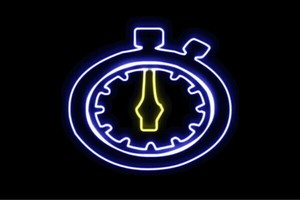【ネオン】ストップウォッチ【時計】【とけい】【ウォッチ】【スポーツ】【アイコン】【マーク】【ネオンラ