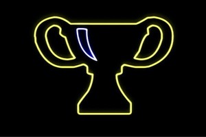 【ネオン】優勝カップ【カップ】【優勝】【勝利】【イラスト】【アイコン】【スポーツ】【ネオンライト】【
