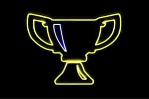 【ネオン】優勝カップ【2】【カップ】【優勝】【勝利】【イラスト】【アイコン】【スポーツ】【ネオンライ