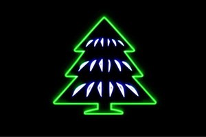 【ネオン】ツリー【2】【tree】【クリスマス】【木】【き】【森】【森林】【山】【ネオンライト】【電