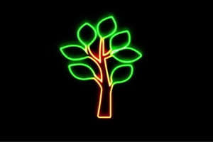 【ネオン】ツリー【10】【リーフ】【葉っぱ】【tree】【木】【き】【森】【山】【アイコン】【ネオン