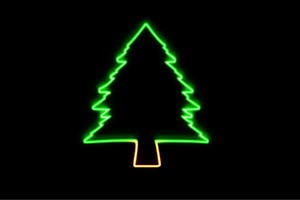 【ネオン】ツリー【16】【tree】【木】【き】【森】【植物】【クリスマス】【アイコン】【ネオンライ