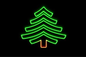 【ネオン】ツリー【22】【tree】【木】【き】【森】【植物】【クリスマス】【アイコン】【ネオンライ
