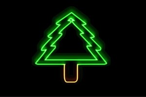 【ネオン】ツリー【37】【tree】【木】【き】【森】【植物】【クリスマス】【アイコン】【ネオンライ