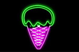【ネオン】アイスクリーム【3】【ソフトクリーム】【ICE CREAM】【アイス】【アイコン】【ネオン