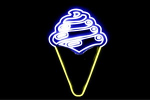 【ネオン】ソフトクリーム【3】【ICE CREAM】【アイスクリーム】【アイス】【イラスト】【ネオン