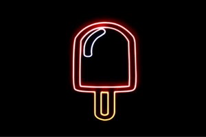 【ネオン】アイスクリーム【7】【アイスキャンディー】【ICE CREAM】【アイス】【アイコン】【ネ