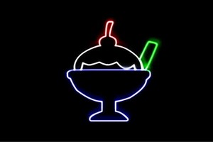 【ネオン】パフェ【アイスクリーム】【ICE CREAM】【アイス】【アイコン】【デザート】【ネオンラ