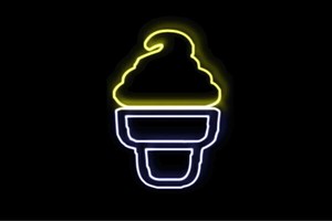 【ネオン】ソフトクリーム【9】【ICE CREAM】【アイスクリーム】【アイス】【イラスト】【ネオン