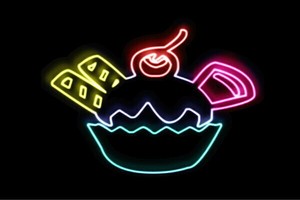 【ネオン】パフェ【9】【アイスクリーム】【ICE CREAM】【アイス】【アイコン】【デザート】【カ