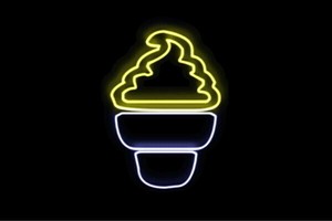 【ネオン】ソフトクリーム【12】【ICE CREAM】【アイスクリーム】【アイス】【イラスト】【ネオ