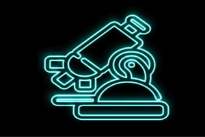 【ネオン】顕微鏡【けんびきょう】【研究】【科学】【かがく】【サイエンス】【アイコン】【イラスト】【ネ
