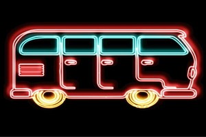 【ネオン】バス【2】【ばす】【車】【カー】【CAR】【乗り物】【アイコン】【イラスト】【ネオンライト