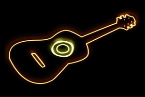 【ネオン】ギター【2】【バイオリン】【ウクレレ】【楽器】【音楽】【アイコン】【イラスト】【ネオンライ