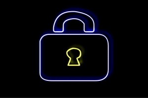 【ネオン】鍵【3】【カギ】【かぎ】【南京錠】【キー】【KEY】【アイコン】【セキュリティ】【ネオンラ