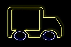 【ネオン】トラック【3】【TRACK】【車】【くるま】【クルマ】【カー】【乗り物】【イラスト】【ネオ