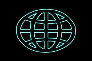 【ネオン】地球儀【3】【地球】【ちきゅう】【円】【丸】【アース】【Earth】【イラスト】【アイコン
