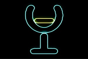 【ネオン】ワイン【ワイングラス】【お酒】【酒】【バー】【BAR】【グラス】【アイコン】【ネオンライト