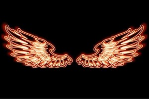 【ネオン】ウイング【45】【羽】【翼】【はね】【つばさ】【WING】【フェザー】【天使】【ネオンライ