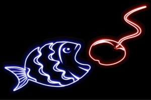 【ネオン】りんごと魚【さかな】【リンゴ】【林檎】【果物】【フルーツ】【フィッシュ】【BAR】【バー】