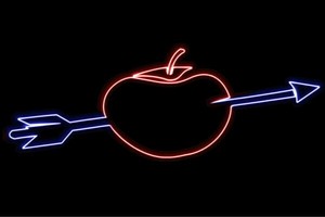 【ネオン】りんごと矢【矢】【APPLE】【リンゴ】【林檎】【アップル】【果物】【フルーツ】【くだもの