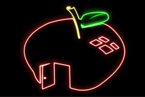 【ネオン】りんごハウス【APPLE】【リンゴ】【林檎】【アップル】【果物】【フルーツ】【くだもの】【