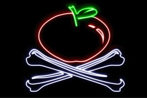【ネオン】りんご海賊旗【APPLE】【リンゴ】【林檎】【アップル】【果物】【フルーツ】【くだもの】【