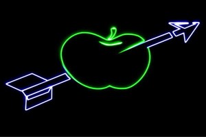 【ネオン】りんごと矢【3】【矢】【APPLE】【リンゴ】【林檎】【アップル】【果物】【フルーツ】【く