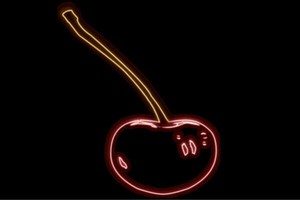 【ネオン】さくらんぼ【サクランボ】【チェリー】【果物】【フルーツ】【くだもの】【リアル】【BAR】【