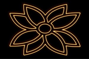 【ネオン】花【8】【家紋】【ふらわー】【フラワー】【はな】【ハナ】【FLOWER】【お花】【ネオンラ